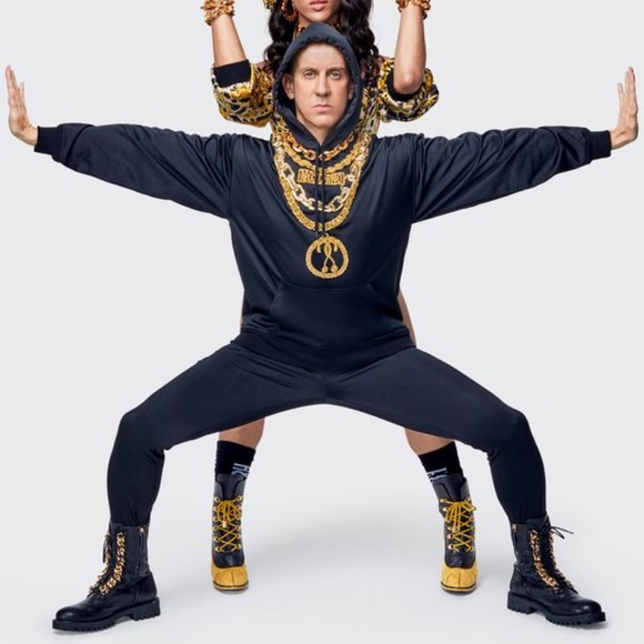 FULL LOOK Moschino H&M mens hoodie and pants set up rare item hm top and bottom - Picture 1 of 15